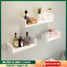 Wall Shelves 3pcs Wooden