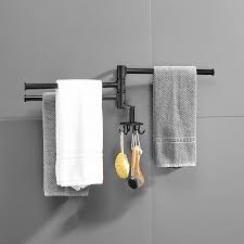 3 arm rotating towel rack bathroom