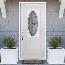 White Primed Steel Front Door Slab