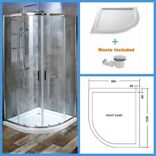 A walk in shower can add a beautiful open space in your bathroom. Offset Quadrant Shower Enclosure Walk In Corner Shower 6mm Glass Door Tray Waste Ebay