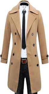 Double Ted Wool Blend Trench Coat