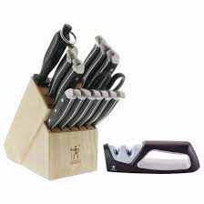pc knife block set with sharpener