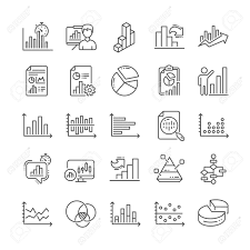 Charts And Diagrams Line Icons Report Block Diagram 3d Chart
