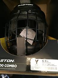 Easton Hockey Helmet E200 Combo Youth Hockey Helmet Size 6