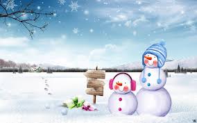 free cute snowmen hd wallpaper
