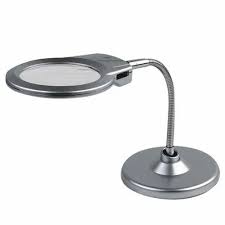 Silver Magnifying Glass With Stand Light