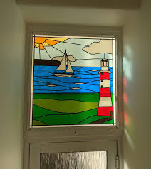 Leaded Glass Lighthouse Plymouth