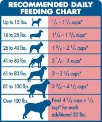 Really Handy Dog Feeding Chart By Pounds Dog Feeding