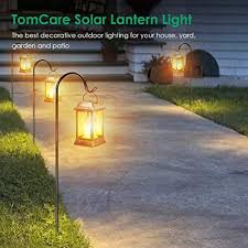 Tomcare Solar Lights Metal Flickering