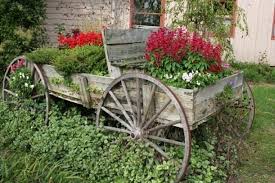 Wagon Flower Garden Carries Beautiful