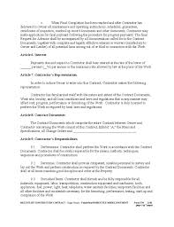 General Construction Contract Form Free Download