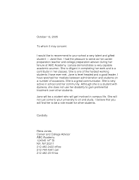 Sample Recommendation Letter For Student   Free Documents in PDF  Doc
