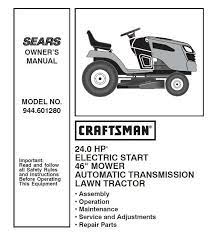 Craftsman Tractor Parts Manual 944 601280