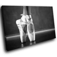 Black White Ballerina Ballet Shoes