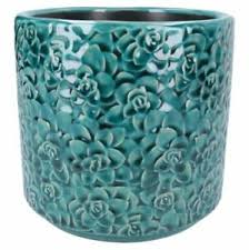 Our plant pots & nursery containers are affordable & great for the greenhouse, patio or the garden. Teal Green Blue Succulent Design Ceramic Plant Pot Cover Planter Gisela Graham Ebay