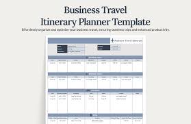 business travel itinerary planner