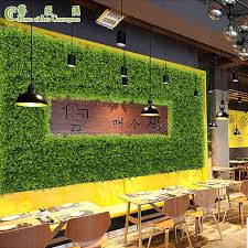 China Artificial Grass Wall For Mall