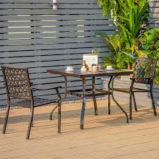 37 Inch Square Patio Dining Table With