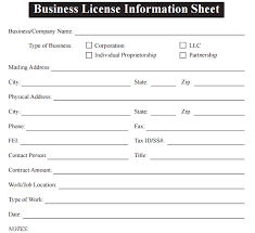 3 Business Information Sheet Templates Word Excel Formats