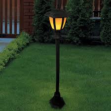 Garden Solar Flame Lamp Post Light