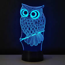 Color Changing 3d Bedside Lamp Owl Usb Led Lamparas Child Night Light Touch Switch Luminaria Creative Gadget Deco Kids Veilleuse