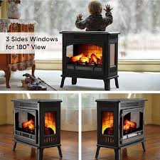 Heao 1500w Remote Electric Fireplace 3d
