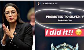 League of legends is a 2009 multiplayer online battle arena video game developed and published by riot games. Alexandria Ocasio Cortez Celebrates Her Promotion To League Of Legends Silver Iv Division Inven Global