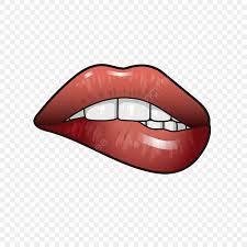 bite lips vector hd images toothy