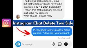 delete insram chat from both sides