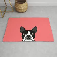 dog owners and boston terrier gifts rug