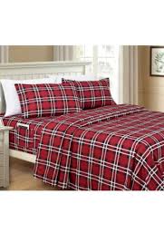 Soft Bed Sheets Plaid Pattern