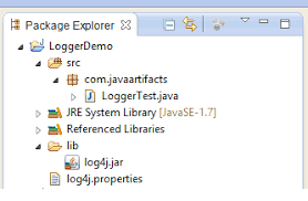 configure log4j using properties file