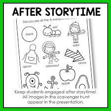 letter a alphabet storytime lesson