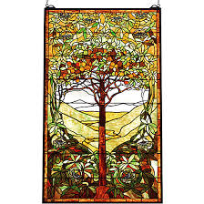 Art Nouveau Tree Of Life Stained Glass