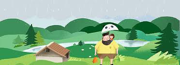 rainy day cartoon background images hd
