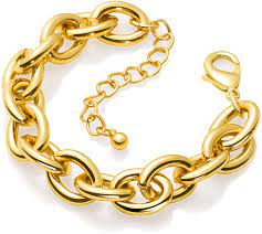 Excellent chunky gold plated/tone link bracelet toggle clasp vintage jewelry. Amazon Com Gold Bracelets For Women Lane Woods 14k Gold Plated Chunky Thick Large Link Chain Bracelet Clothing