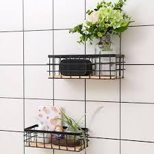 wrought iron wall shelf holder bathroom