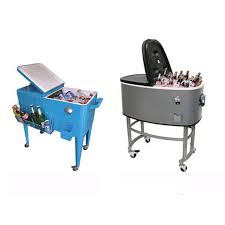 China 80qt Metal Trolley Ice Cooler