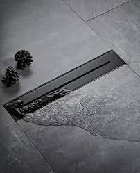 black color linear channel floor drain