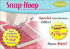Snap Hoop System For Viking Pfaff 120 X 120mm Embroidery