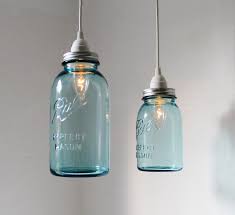 sea glass mason jar pendant lights set