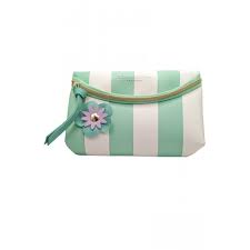 elizabeth arden make up bag green white