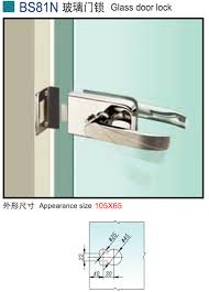door lock for frameless glass door