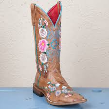 Macie Bean Square Toe Honey Floral Boots