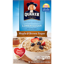 quaker instant oatmeal lower sugar