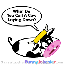He says i'd like a kipper tie please. Cow Joke New Funny Farm Joke