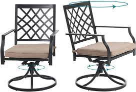 phi villa swivel patio chairs set