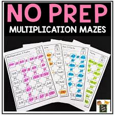 No Prep Multiplication Mazes Free