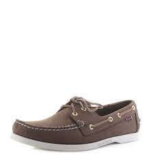Details About Mens Sebago Dockside Nbk Dark Brown Leather Boat Shoes Shu Size