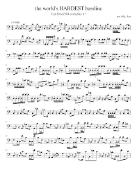 As is often the case with dream theater , this song is not just a struggle to play on guitar, but for any instrument involved. The Worlds Hardest Bassline Pwt Final Battle Pokemon Black White 2 Sheet Music For Bass Solo Musescore Com